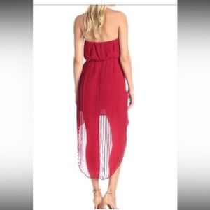 BCBG Pink Strapless Tube Hi Low Dress Women's Size XSmall